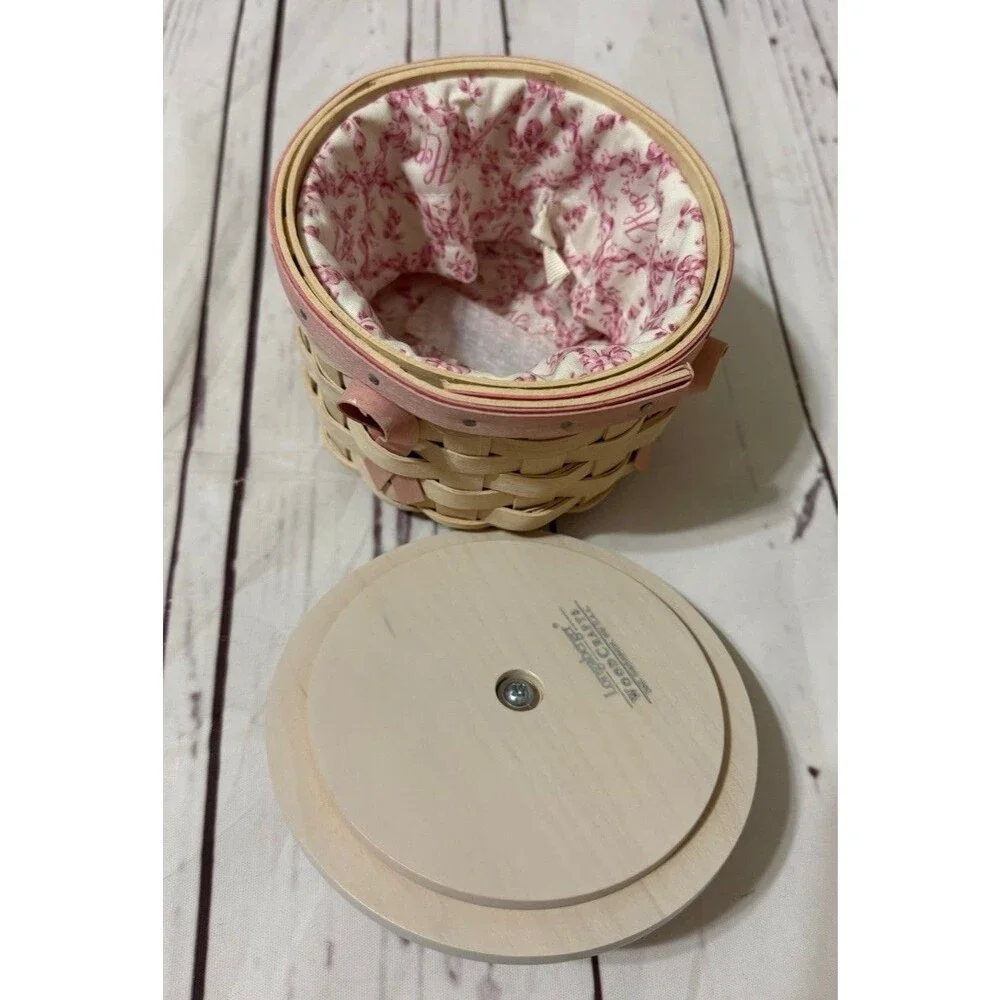 LONGABERGER 2006 Horizon Of Hope Basket w/Lid, Liner & Tie On